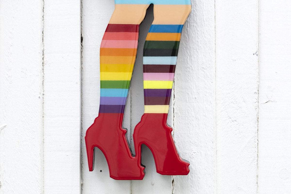 Little Miss Sunshine Stripes Flowers - Original Wall Sculpture - SOLD by artist Lhouette - Wyecliffe Galleries