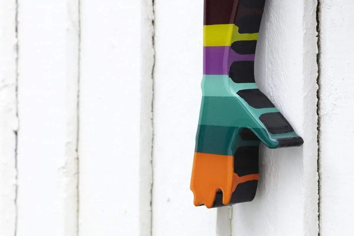 Little Miss Sunshine Stripes Flowers - Original Wall Sculpture - SOLD by artist Lhouette - Wyecliffe Galleries