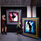 Little Miss Sunshine XL Mixer Signal Blue - Original - SOLD by artist Lhouette - Wyecliffe Galleries