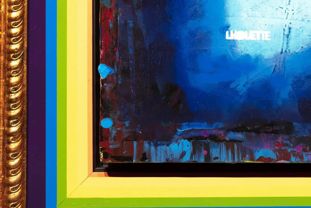 Little Miss Sunshine XL Mixer Signal Blue - Original - SOLD by artist Lhouette - Wyecliffe Galleries