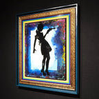 Little Miss Sunshine XL Mixer Signal Blue - Original - SOLD by artist Lhouette - Wyecliffe Galleries