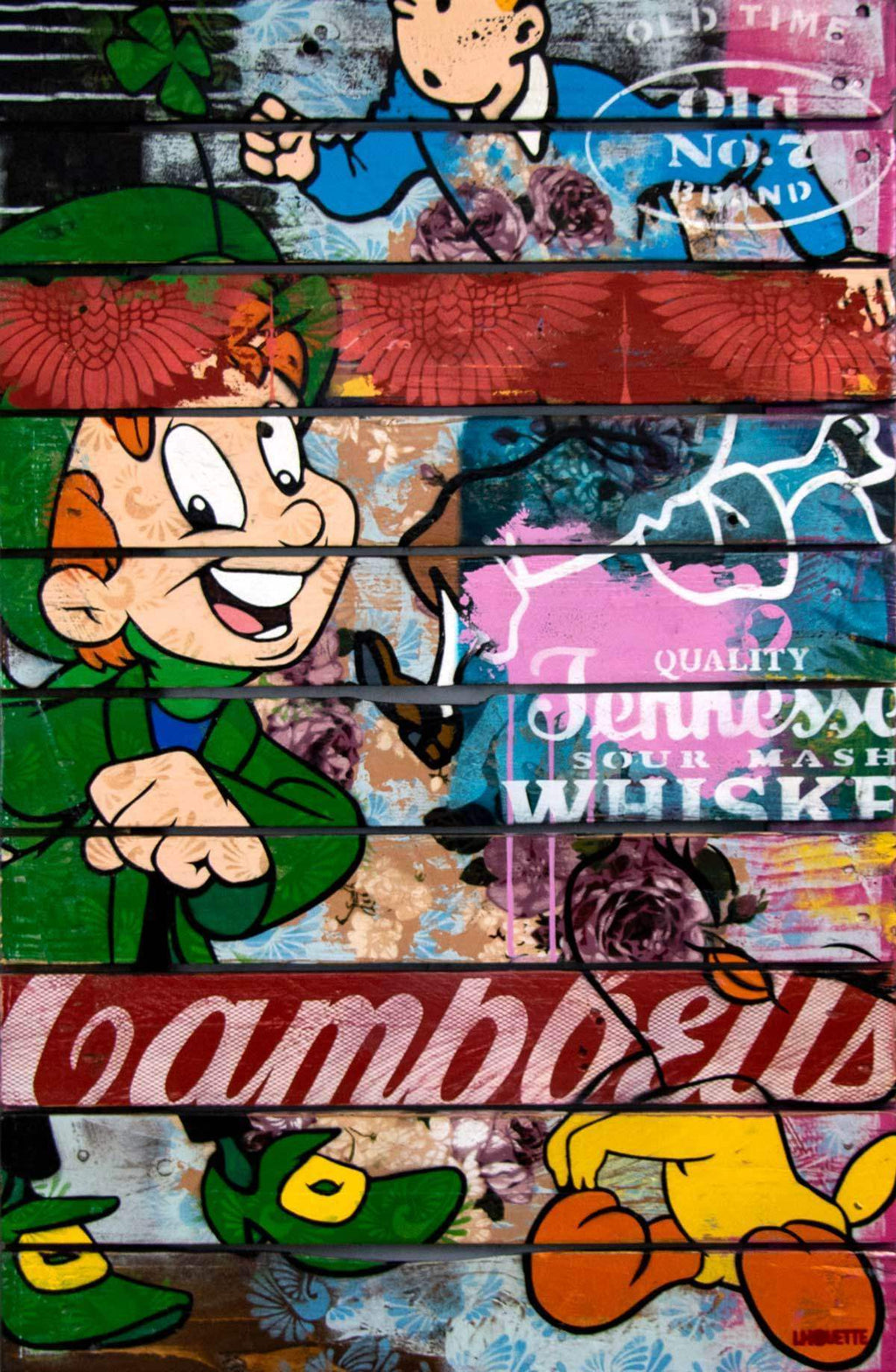 Lucky Charms Pallet - Original - SOLD by artist LHouette - Wyecliffe Galleries