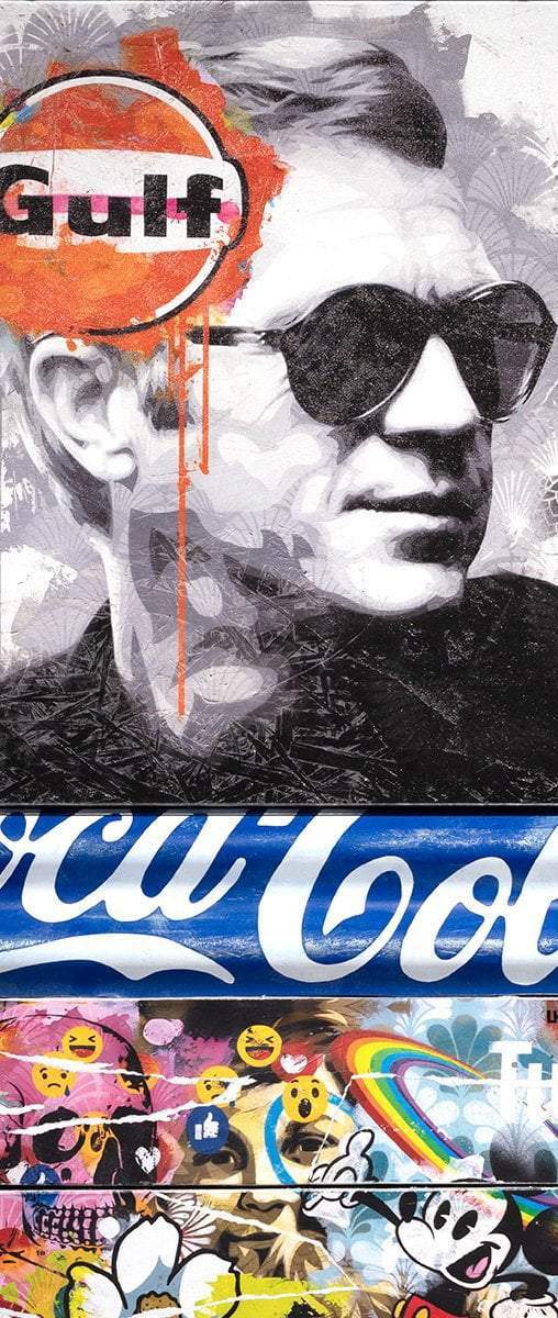 Mass McQueen - Coca Cola Blue- Boutique Edition - SOLD by artist Lhouette - Wyecliffe Galleries