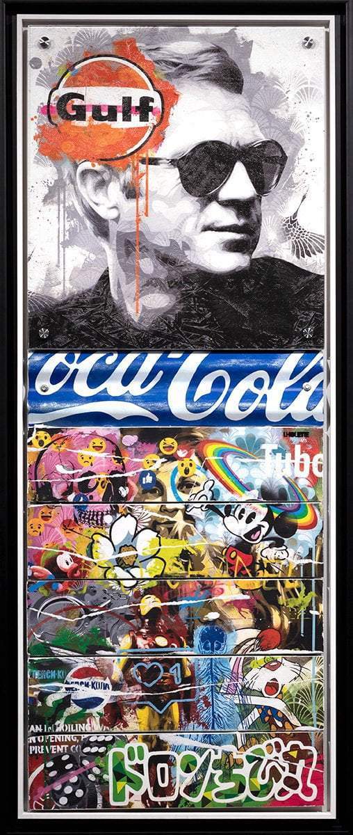 Mass McQueen - Coca Cola Blue- Boutique Edition - SOLD by artist Lhouette - Wyecliffe Galleries