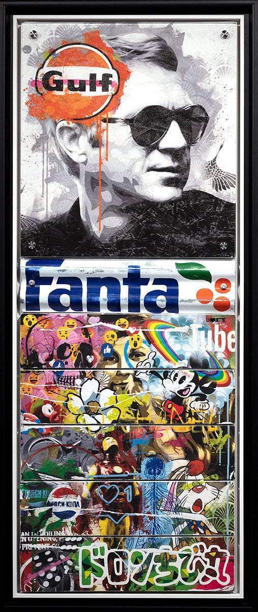 Mass McQueen - Fanta Blue - Boutique Edition - SOLD by artist Lhouette - Wyecliffe Galleries