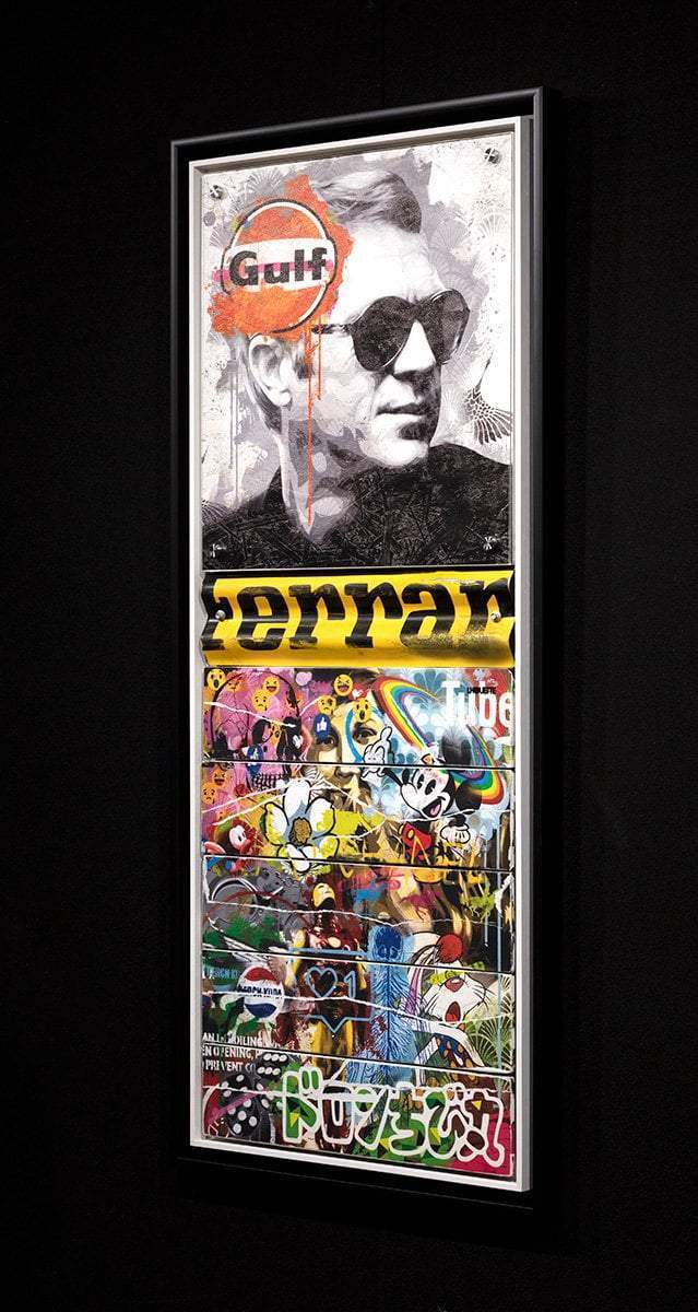 Mass McQueen - Ferrari Yellow - Boutique Edition - SOLD by artist Lhouette - Wyecliffe Galleries