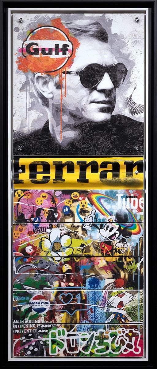 Mass McQueen - Ferrari Yellow - Boutique Edition - SOLD by artist Lhouette - Wyecliffe Galleries