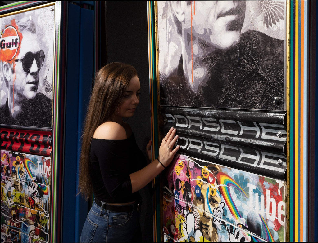 Mass McQueen - Lambo Yellow Deluxe - SOLD by artist Lhouette - Wyecliffe Galleries