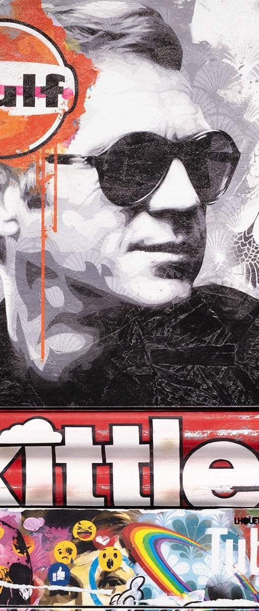 Mass McQueen - Skittles Red - Boutique Edition SOLD by artist Lhouette - Wyecliffe Galleries