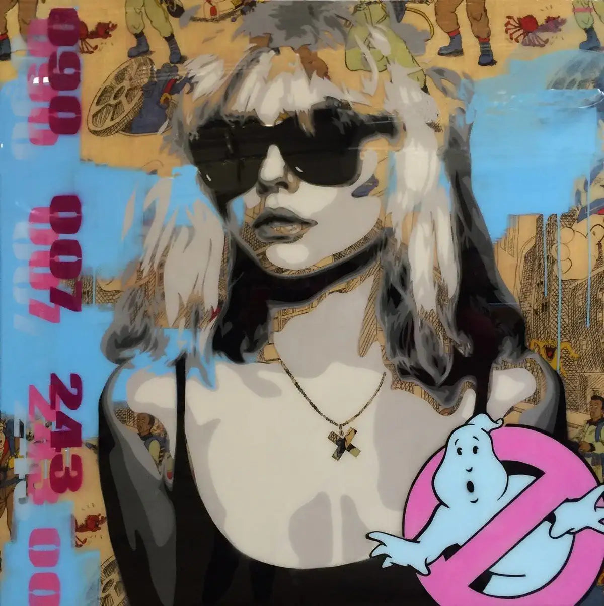 Material Girls - Blondie - ORIGINAL by artist Lhouette - Wyecliffe Galleries