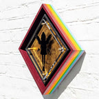 Micro Mixer: Angel With Guns - Gold Gild - Original - SOLD by artist Lhouette - Wyecliffe Galleries