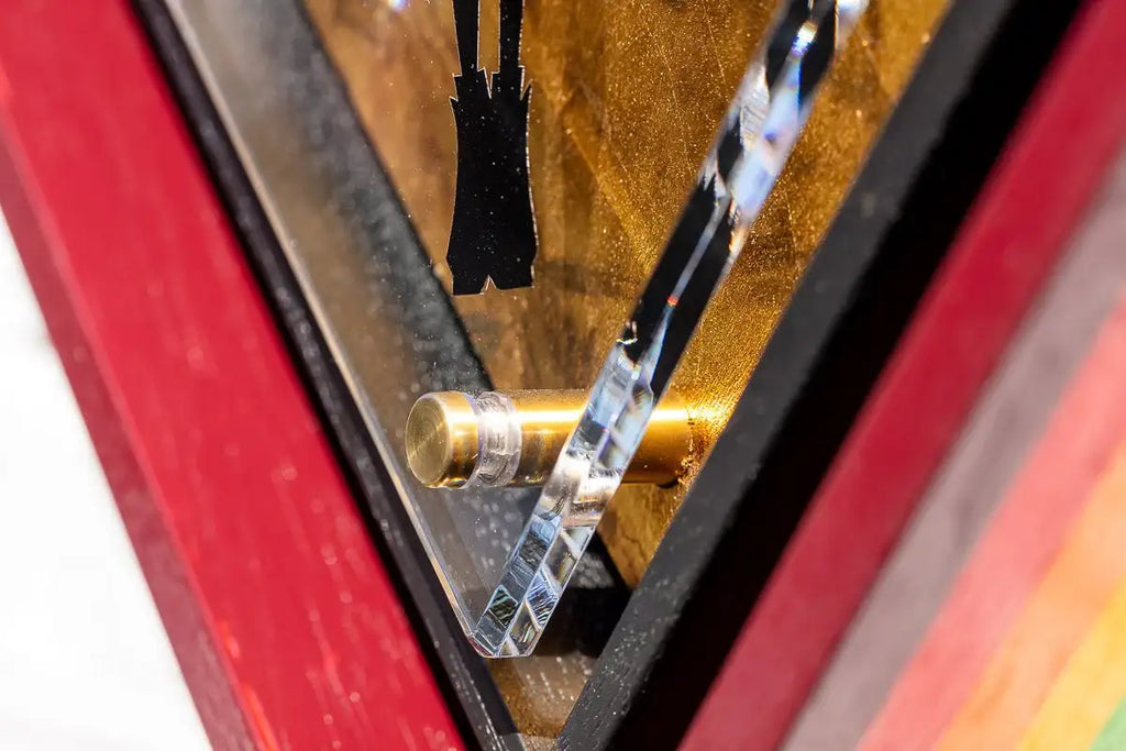 Micro Mixer: Angel With Guns - Gold Gild - Original - SOLD by artist Lhouette - Wyecliffe Galleries