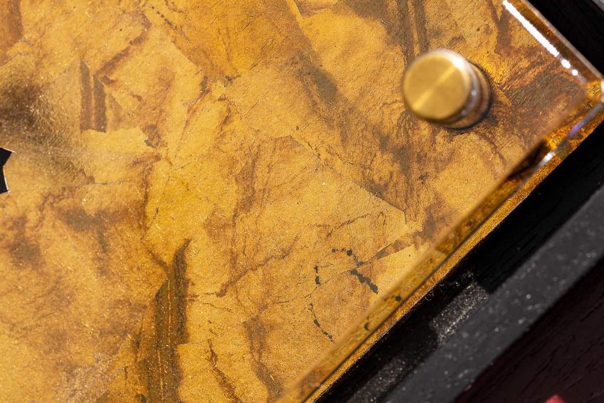 Micro Mixer: Angel With Guns - Gold Gild - Original - SOLD by artist Lhouette - Wyecliffe Galleries