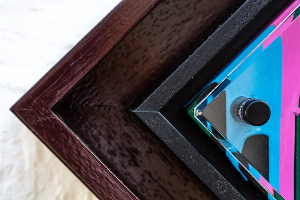 Micro Mixer: Angel With Guns - Paint Pour - Original - SOLD by artist Lhouette - Wyecliffe Galleries