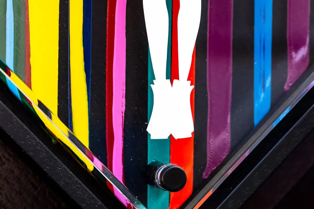 Micro Mixer: Angel With Guns - Paint Pour - Original - SOLD by artist Lhouette - Wyecliffe Galleries