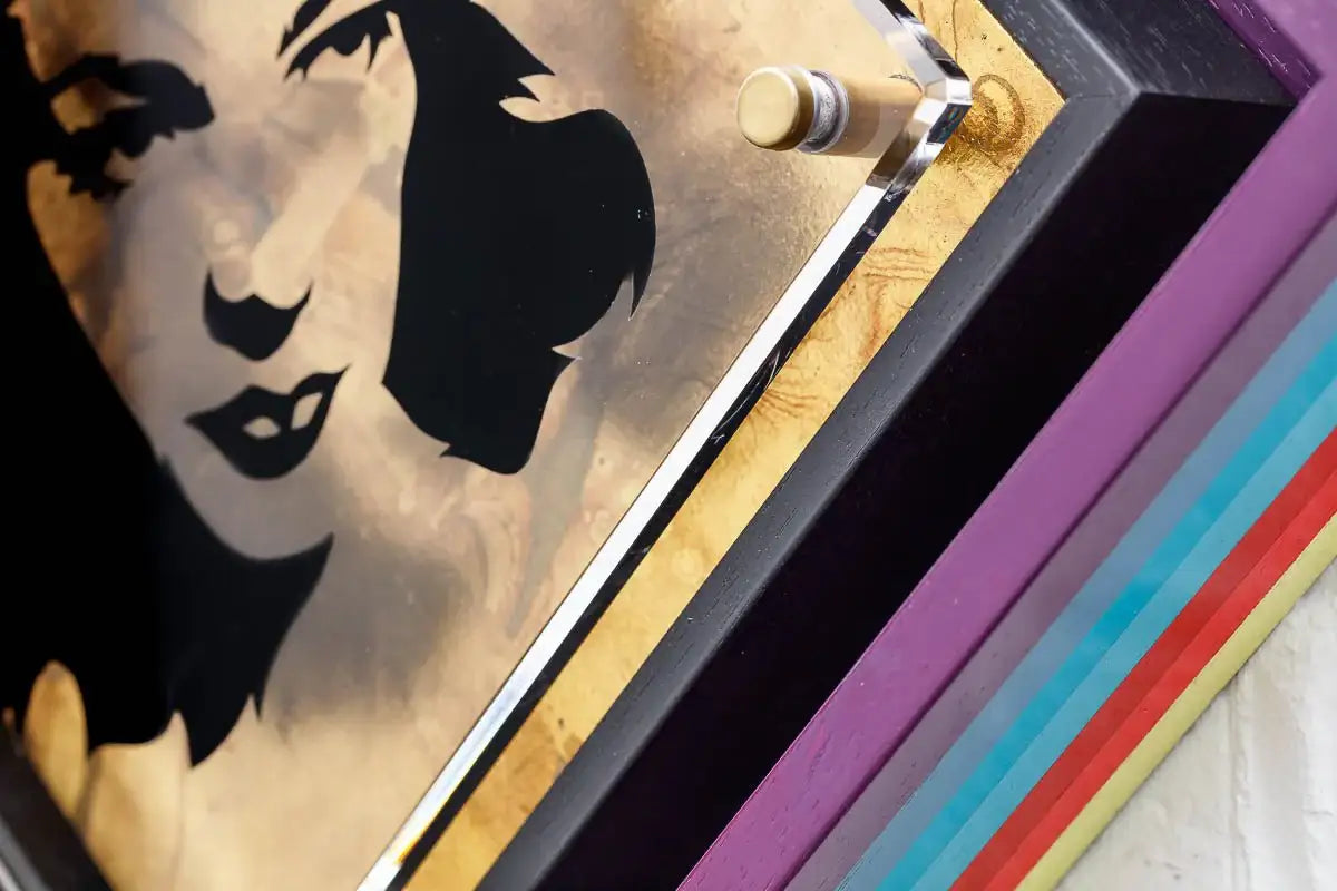 Micro Mixer: Bacall - Gold Gild - Original - SOLD by artist Lhouette - Wyecliffe Galleries