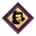 Micro Mixer: Bacall - Gold Gild - Original - SOLD by artist Lhouette - Wyecliffe Galleries