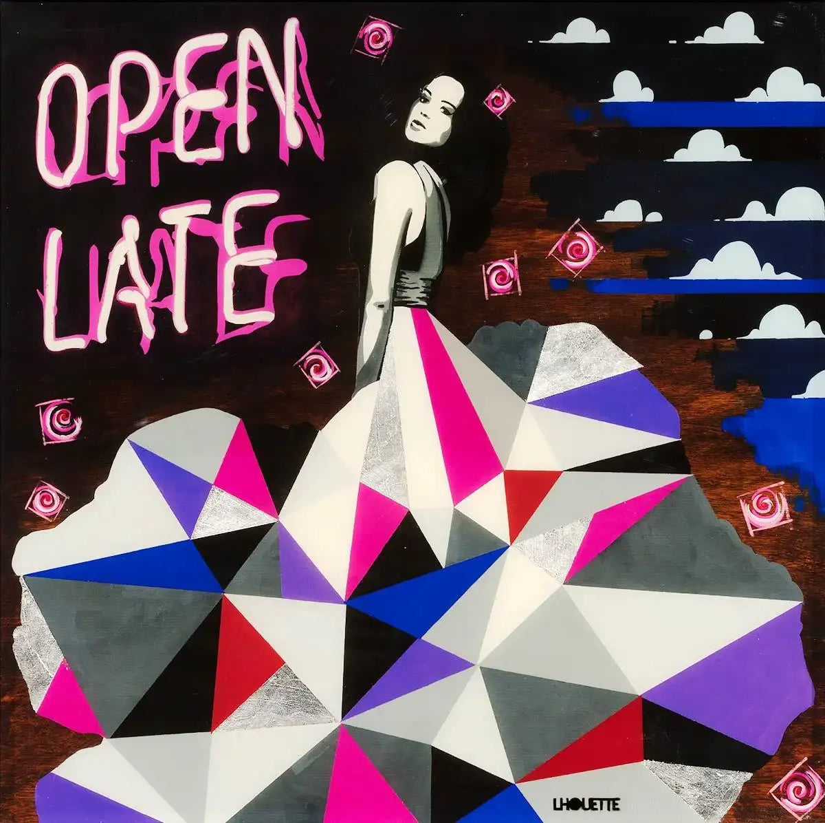 Open Late - Edition - SOLD by artist Lhouette - Wyecliffe Galleries