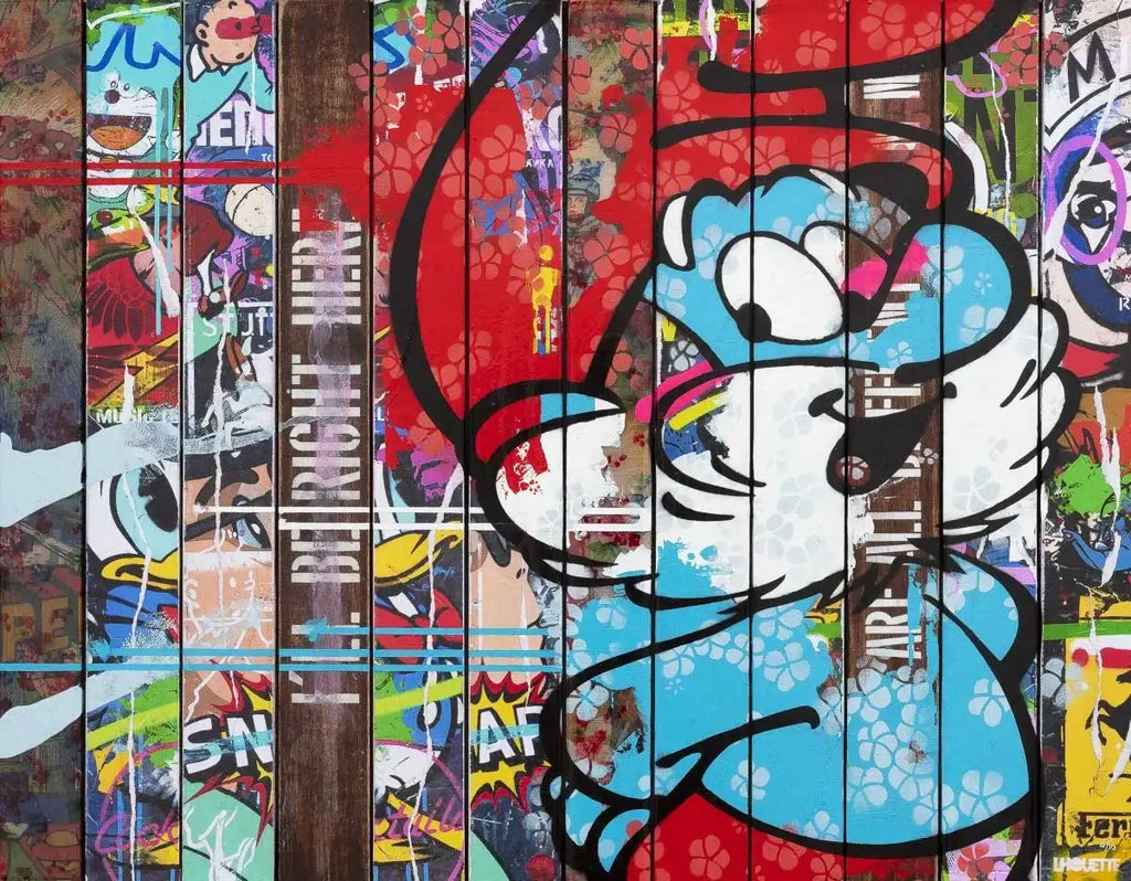 Paint Strippers - Papa Smurf - SOLD by artist Lhouette - Wyecliffe Galleries