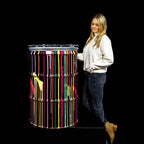 Paint Tin IV - Original Bar Table - SOLD by artist Lhouette - Wyecliffe Galleries