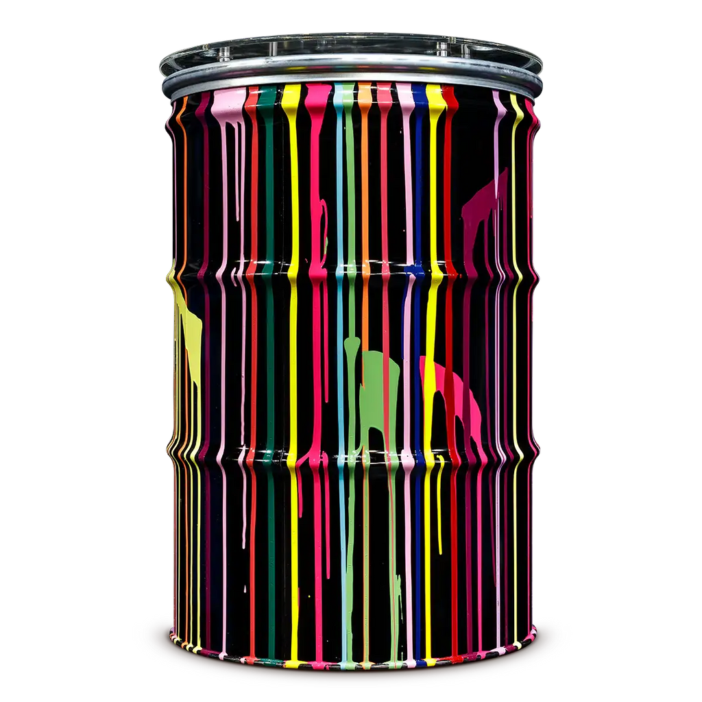 Paint Tin IV - Original Bar Table - SOLD by artist Lhouette - Wyecliffe Galleries