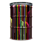 Paint Tin IV - Original Bar Table - SOLD by artist Lhouette - Wyecliffe Galleries