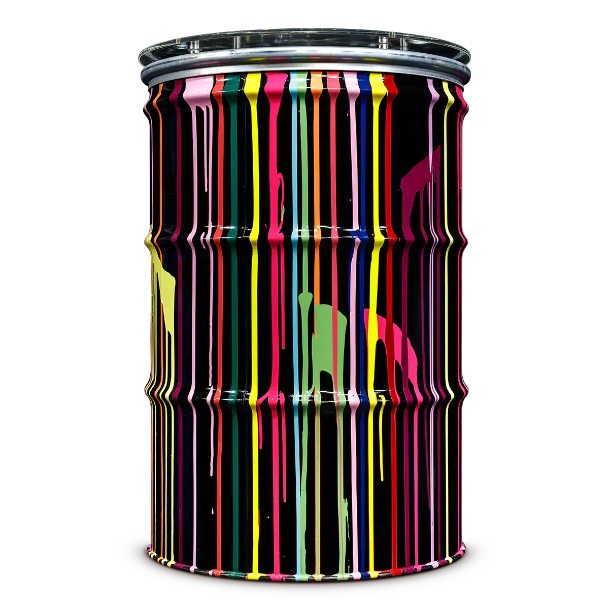 Paint Tin IV - Original Bar Table - SOLD by artist Lhouette - Wyecliffe Galleries