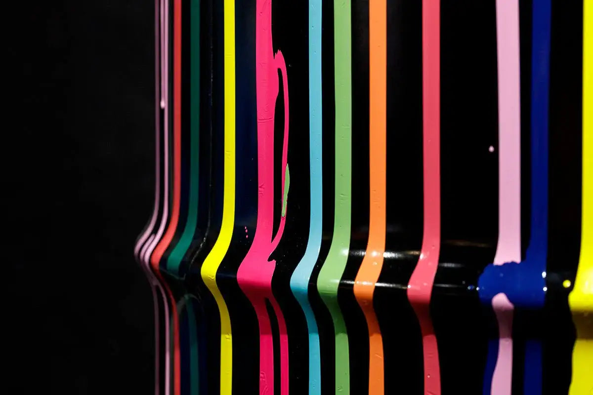 Paint Tin IV - Original Bar Table - SOLD by artist Lhouette - Wyecliffe Galleries