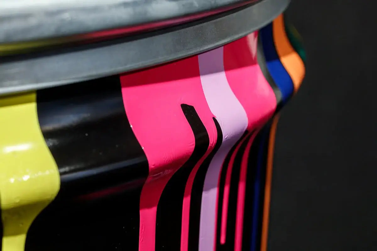 Paint Tin IV - Original Bar Table - SOLD by artist Lhouette - Wyecliffe Galleries