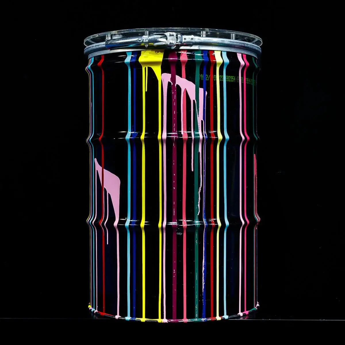 Paint Tin IV - Original Bar Table - SOLD by artist Lhouette - Wyecliffe Galleries