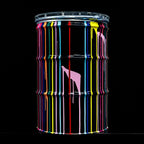 Paint Tin IV - Original Bar Table - SOLD by artist Lhouette - Wyecliffe Galleries