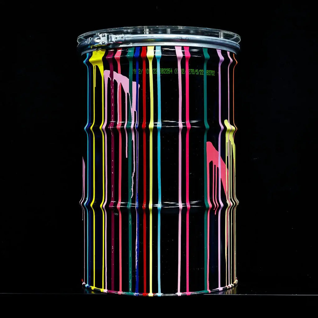 Paint Tin IV - Original Bar Table - SOLD by artist Lhouette - Wyecliffe Galleries