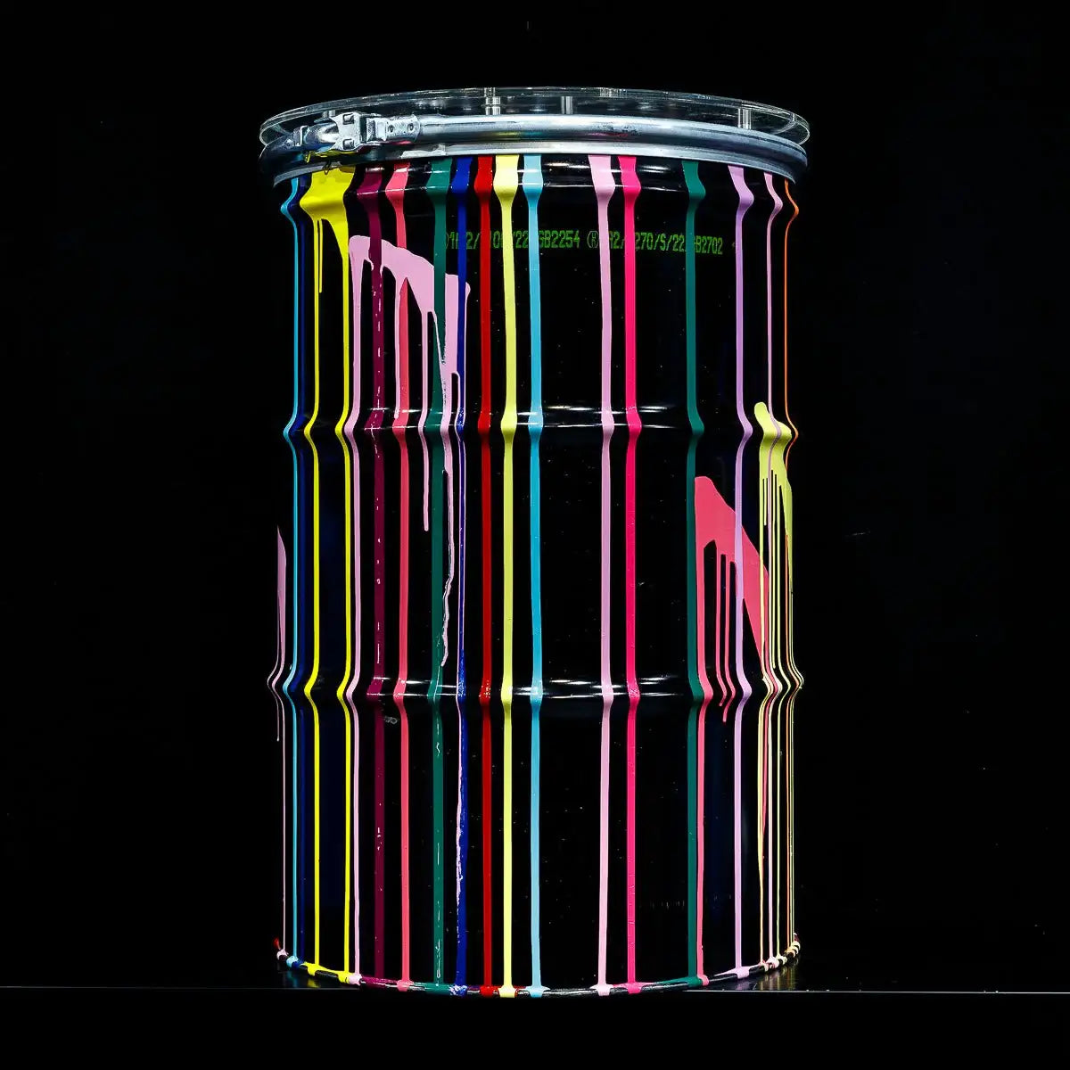 Paint Tin IV - Original Bar Table - SOLD by artist Lhouette - Wyecliffe Galleries