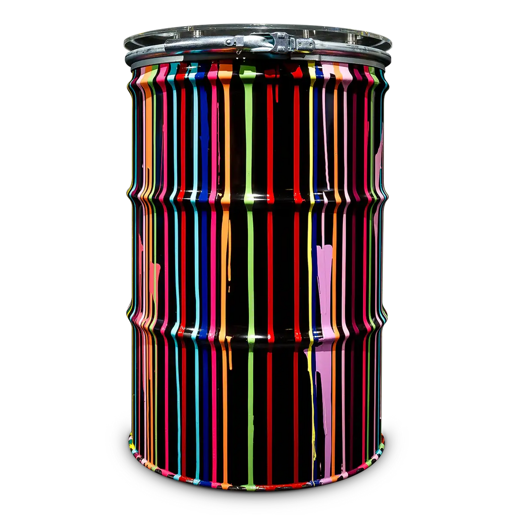 Paint Tin V - Original Bar Table - SOLD by artist Lhouette - Wyecliffe Galleries