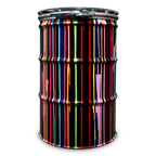 Paint Tin V - Original Bar Table - SOLD by artist Lhouette - Wyecliffe Galleries