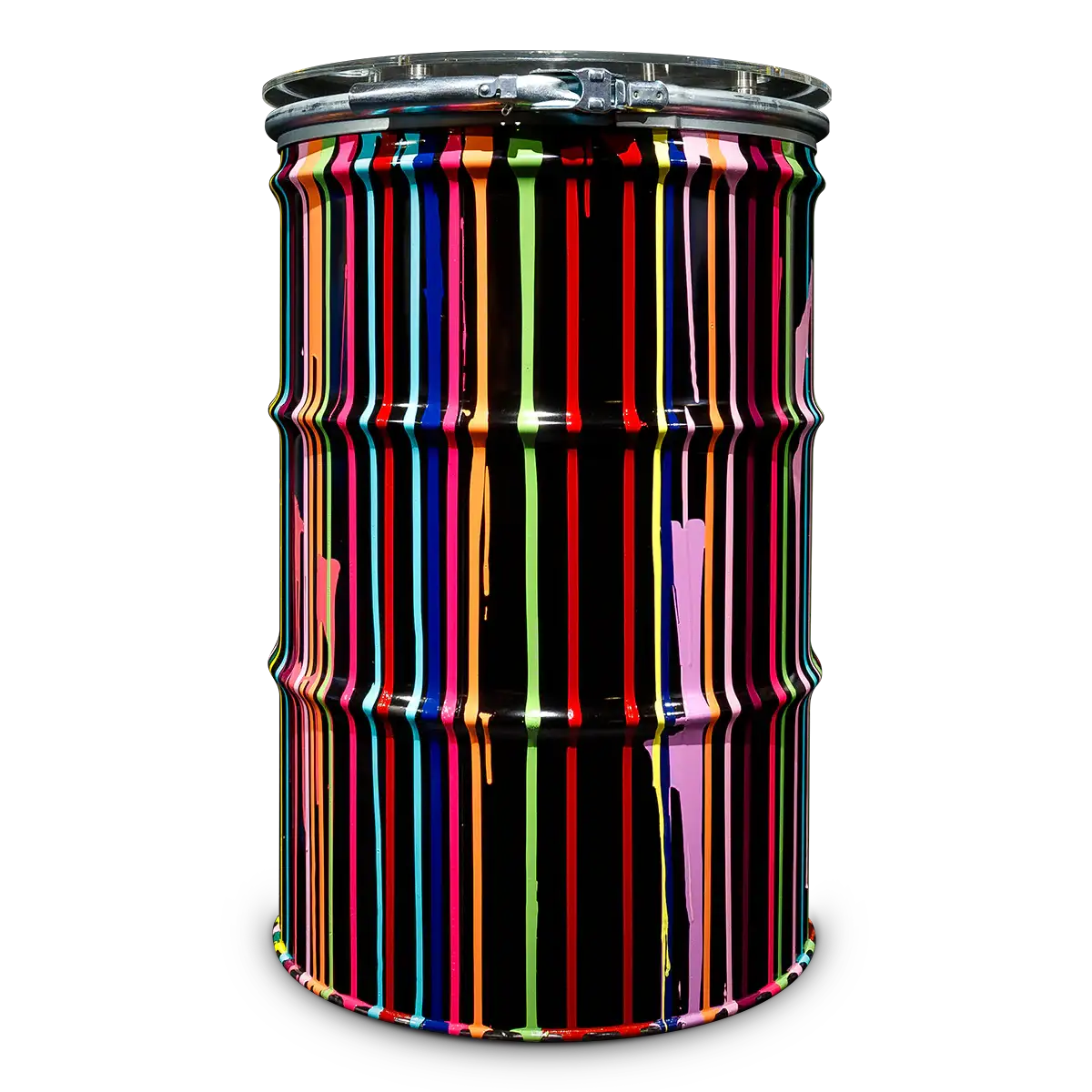 Paint Tin V - Original Bar Table - SOLD by artist Lhouette - Wyecliffe Galleries