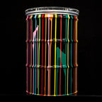 Paint Tin V - Original Bar Table - SOLD by artist Lhouette - Wyecliffe Galleries