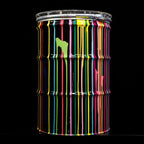 Paint Tin V - Original Bar Table - SOLD by artist Lhouette - Wyecliffe Galleries