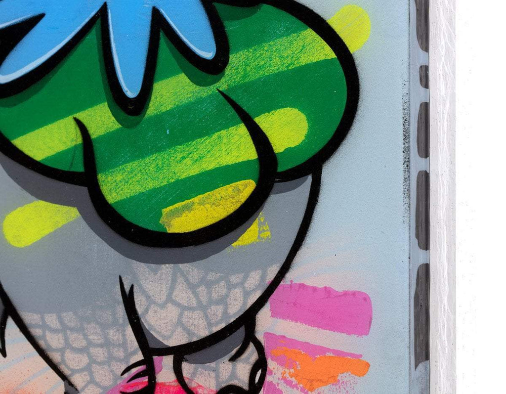 Pop Part Blue - Original - SOLD by artist Lhouette - Wyecliffe Galleries