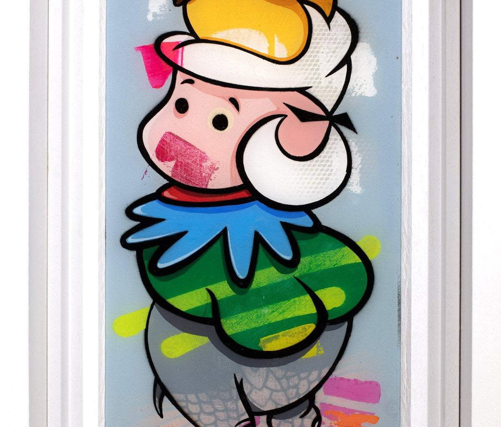 Pop Part Blue - Original - SOLD by artist Lhouette - Wyecliffe Galleries