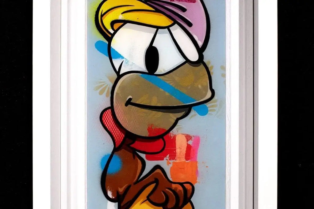 Pop Part Blue - Original - SOLD by artist Lhouette - Wyecliffe Galleries