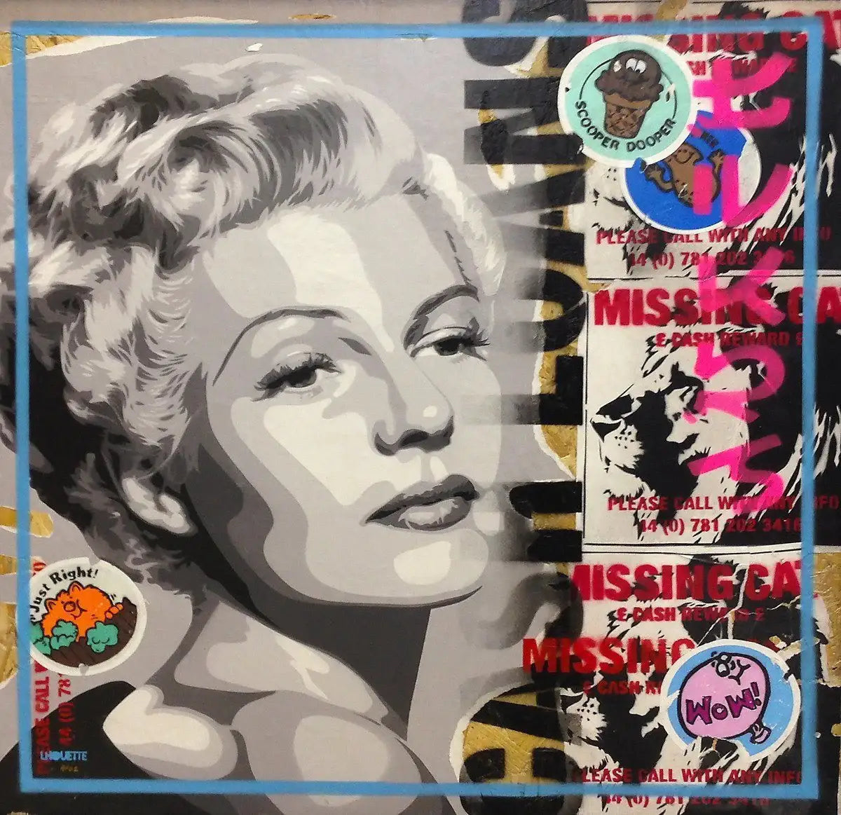 Paste Up - Rita - Last Editions - SOLD by artist Lhouette - Wyecliffe Galleries