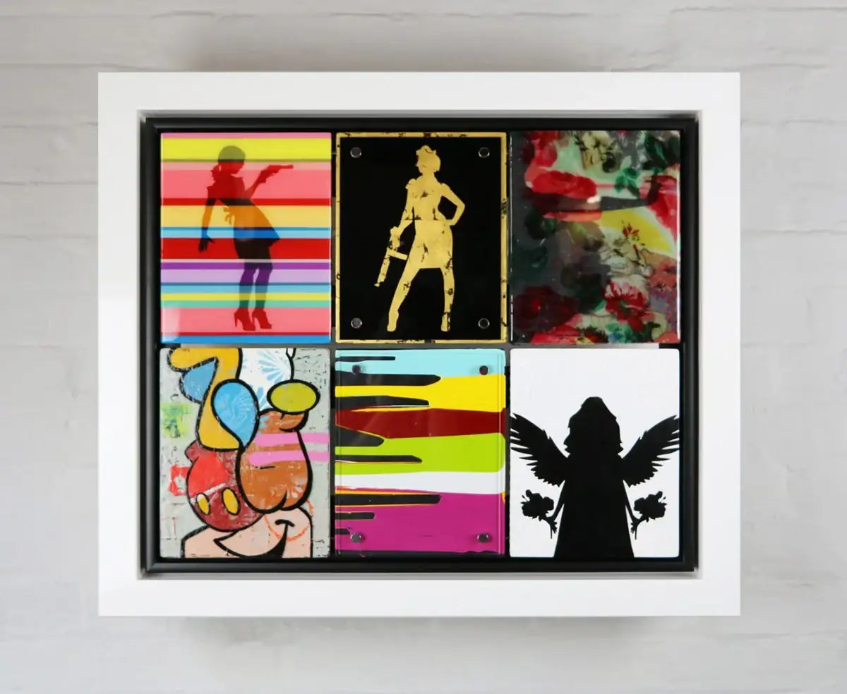 Pop Assemblie - 6 Tile (Duck Hunt Gold) - Original - SOLD by artist Lhouette - Wyecliffe Galleries