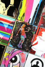 Pop Assemblie - 9 Tile (Little Miss Scratch) - Original - SOLD by artist Lhouette - Wyecliffe Galleries