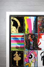 Pop Assemblie - 9 Tile (Little Miss Scratch) - Original - SOLD by artist Lhouette - Wyecliffe Galleries