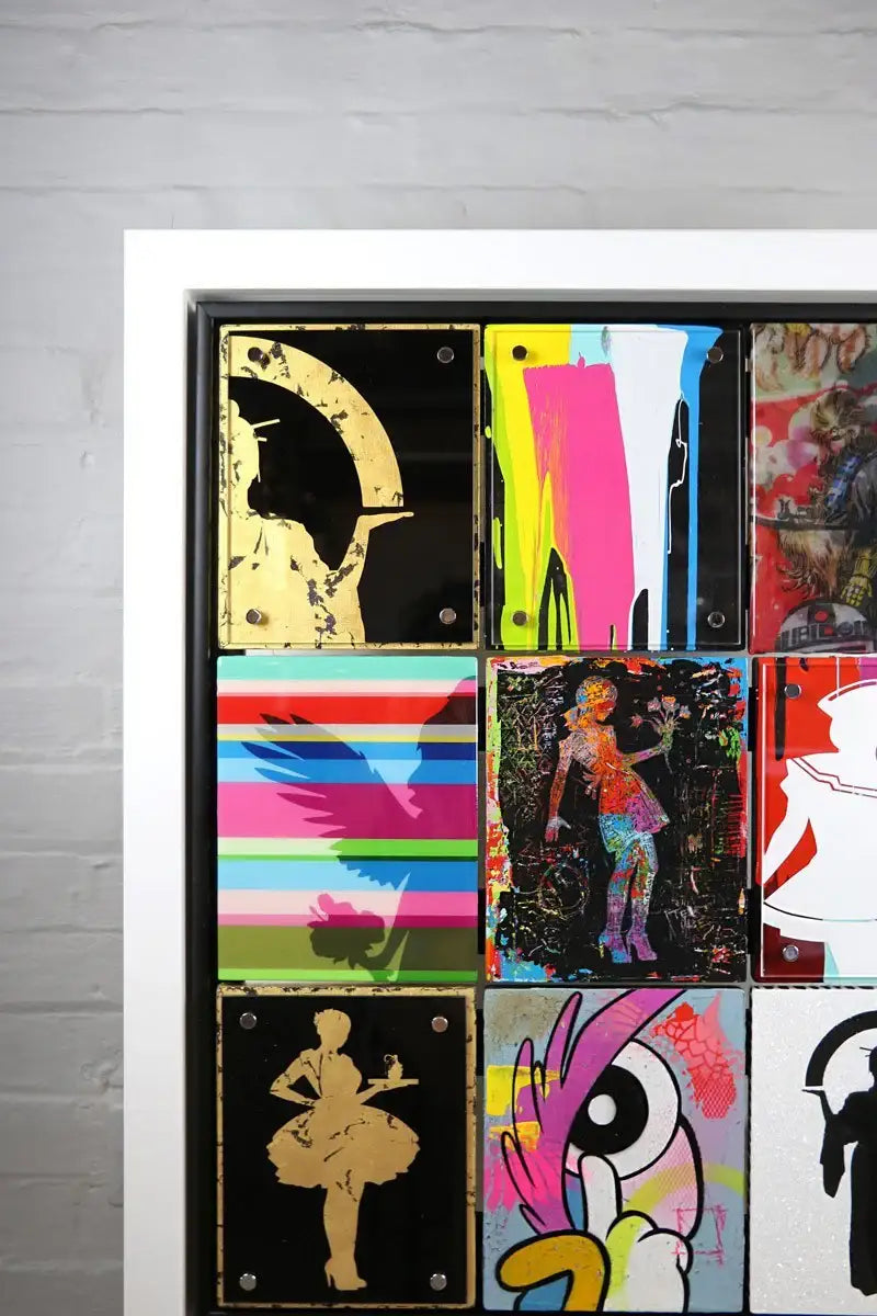 Pop Assemblie - 9 Tile (Little Miss Scratch) - Original - SOLD by artist Lhouette - Wyecliffe Galleries