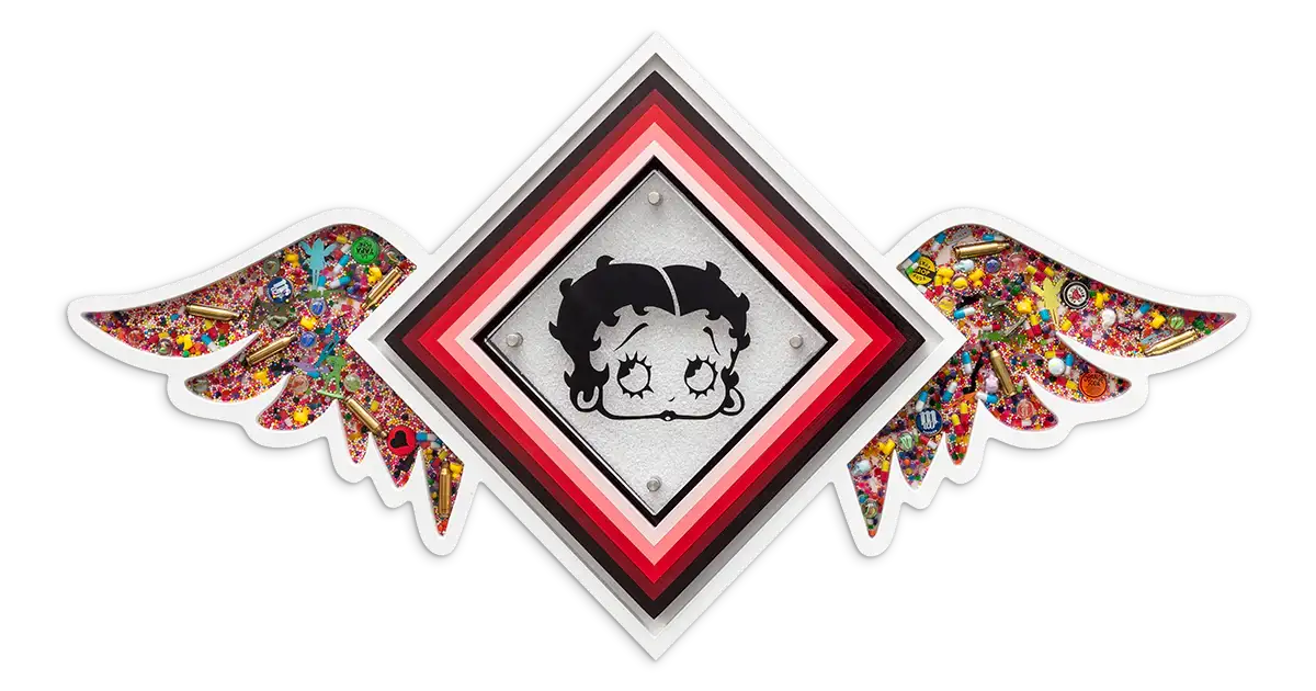 Pop De-Pendant: Betty Boop- Original - SOLD by artist Lhouette - Wyecliffe Galleries