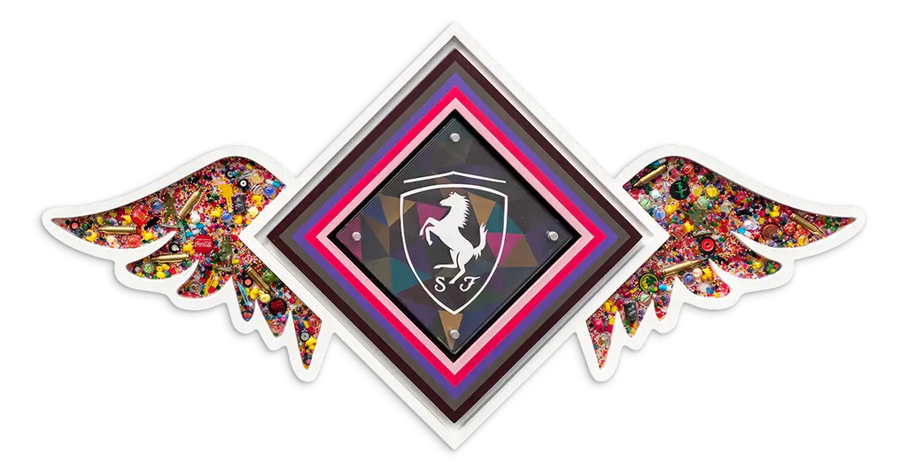 Pop De-Pendant: Ferrari - Original - SOLD by artist Lhouette - Wyecliffe Galleries