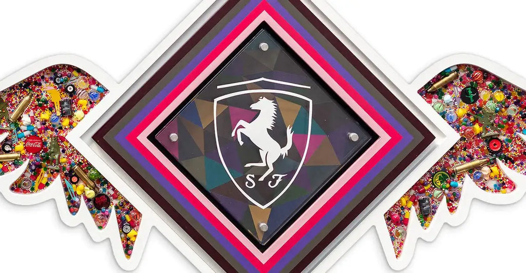 Pop De-Pendant: Ferrari - Original - SOLD by artist Lhouette - Wyecliffe Galleries