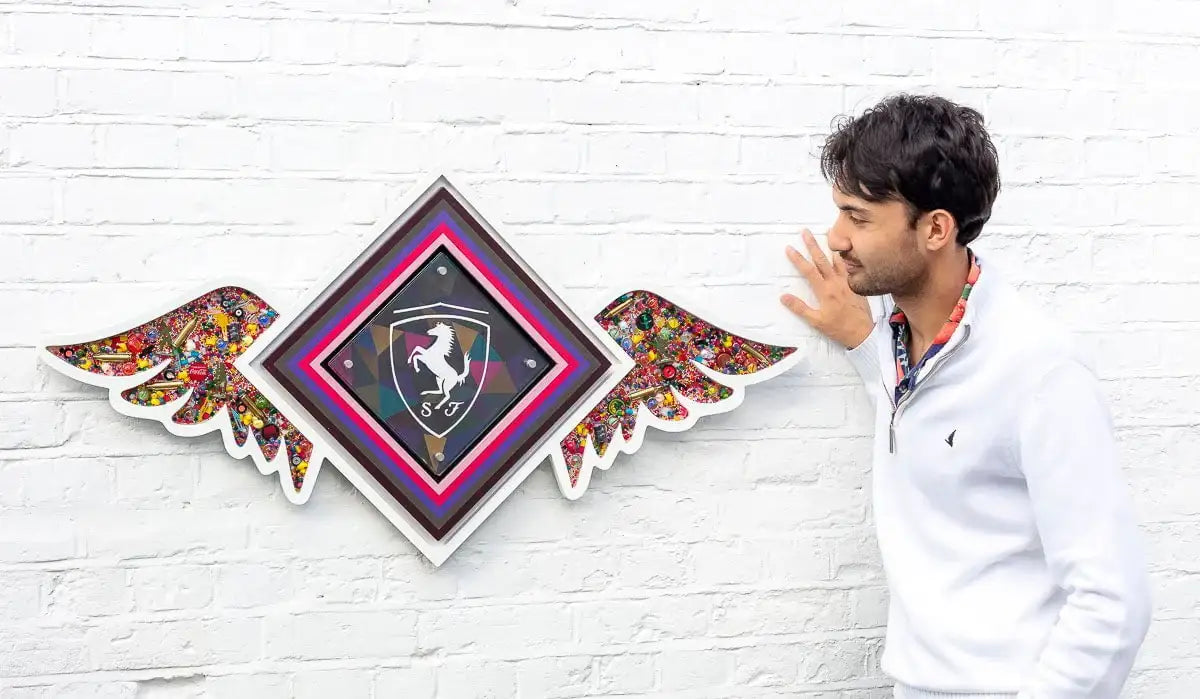 Pop De-Pendant: Ferrari - Original - SOLD by artist Lhouette - Wyecliffe Galleries